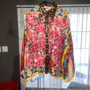 Dolce and Gabanna women’s silk button down shirt